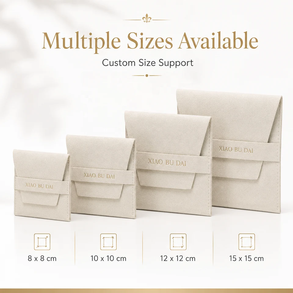 Cream Microfiber Envelope Pouch — image 3