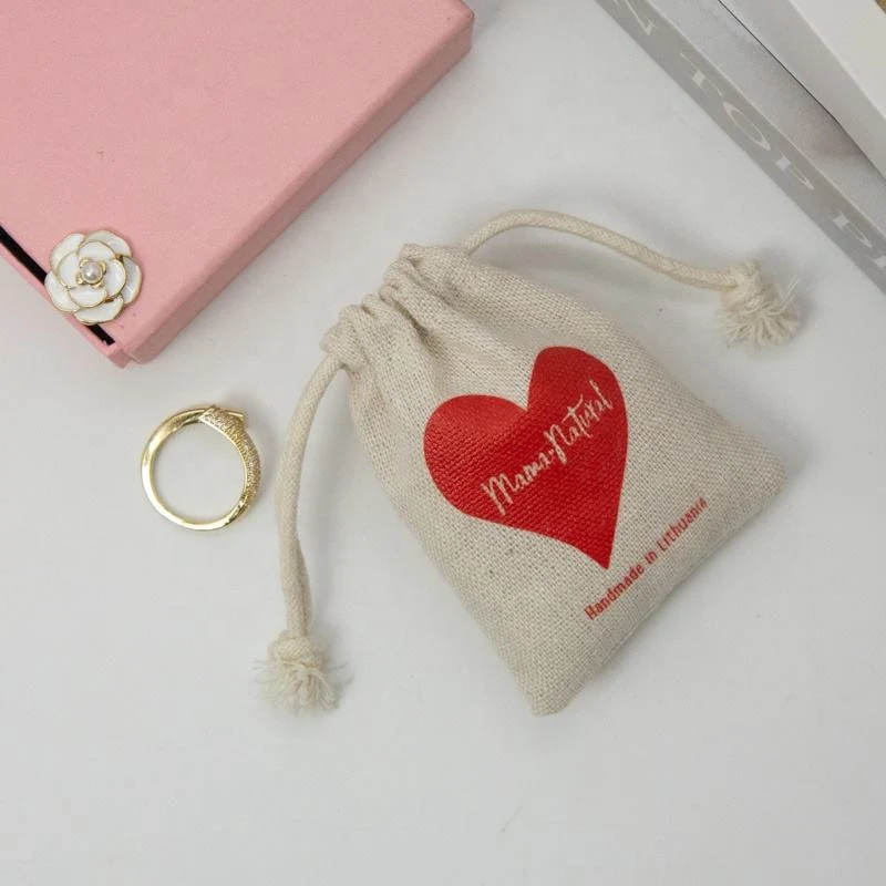 Textured Fabric Drawstring Pouch — image 3