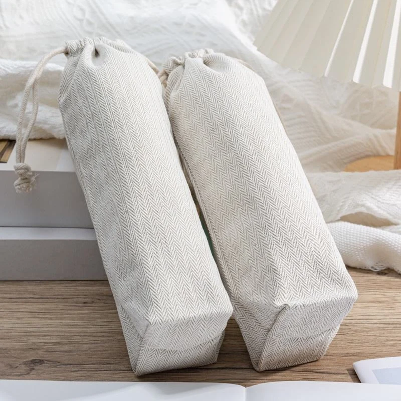 Textured Fabric Drawstring Pouch — image 3