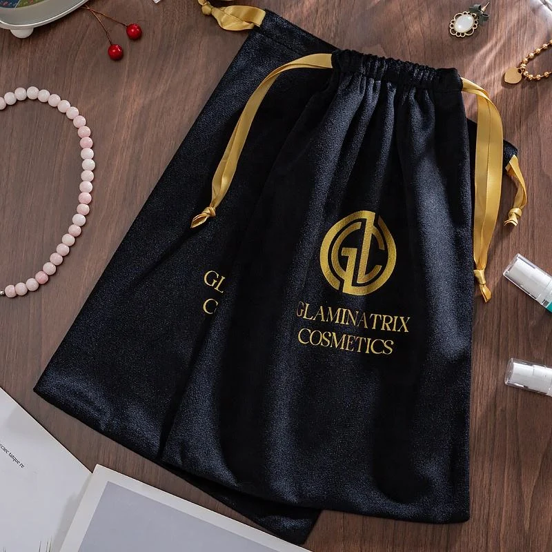 Black Velvet Drawstring Pouch — image 4
