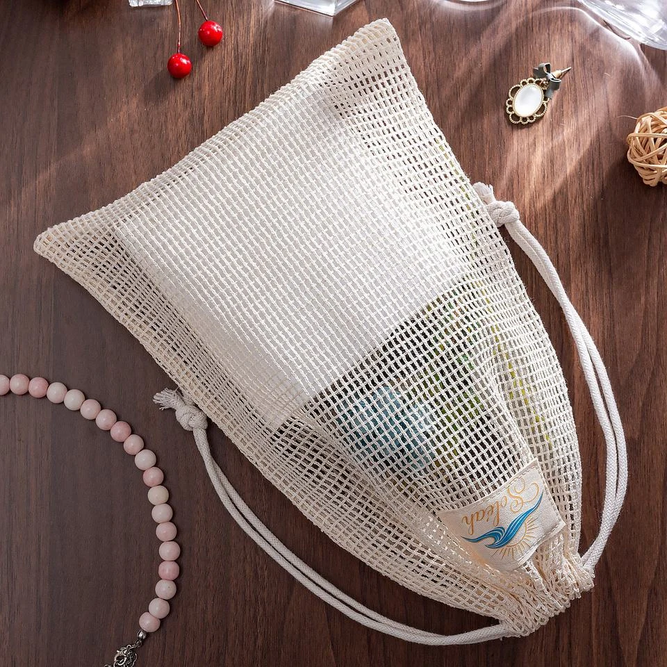 Drawstring Mesh Soap Bag — image 3