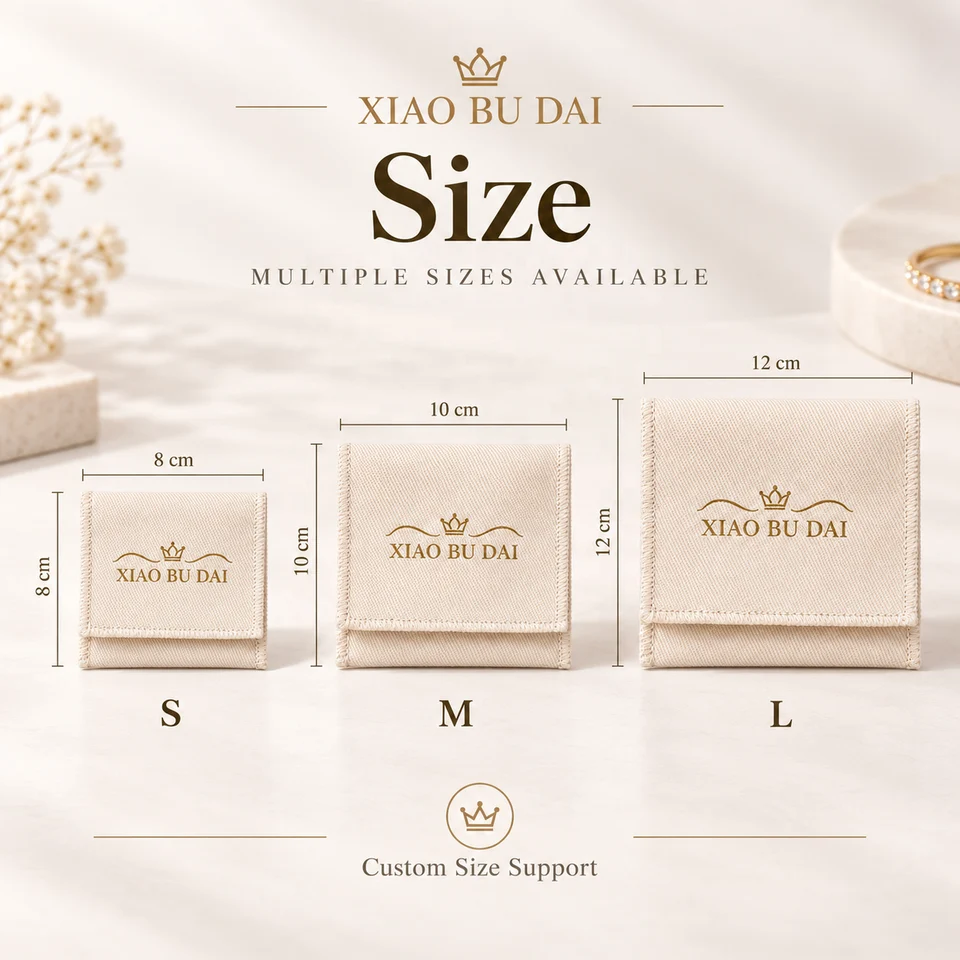 Cream Fabric Envelope Pouch — image 2