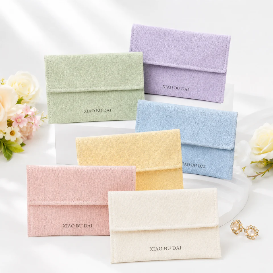Cream Fabric Envelope Pouch — image 3
