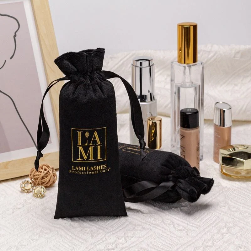 Black Velvet Drawstring Pouch — image 2