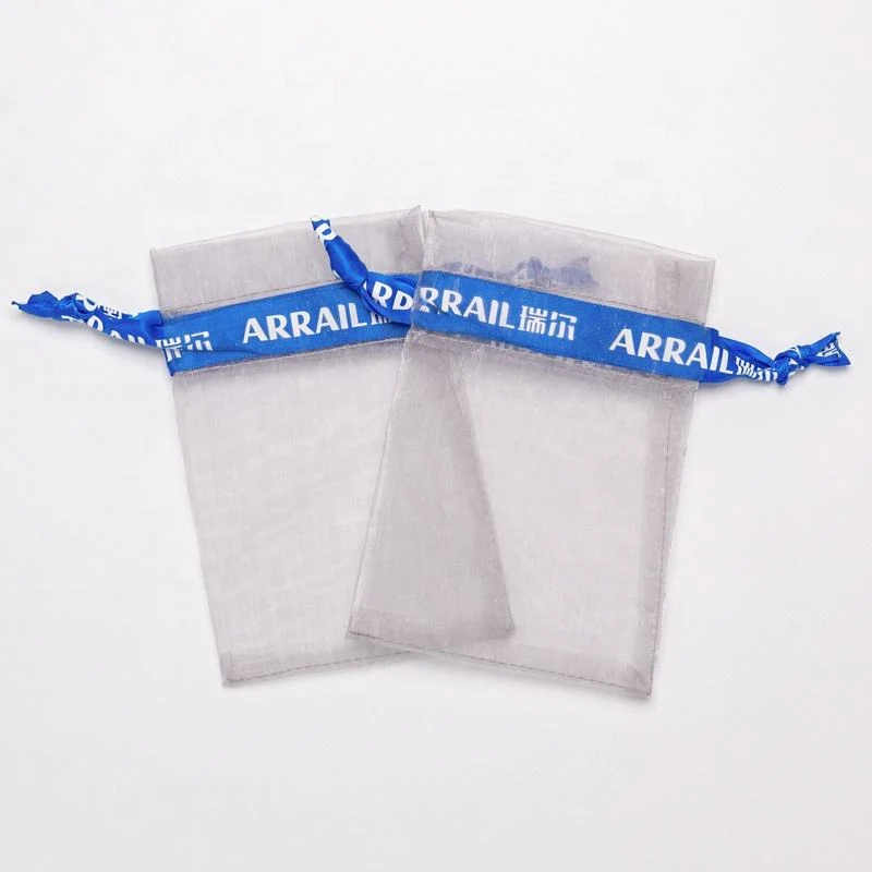 Gray Organza Drawstring Pouch — image 6