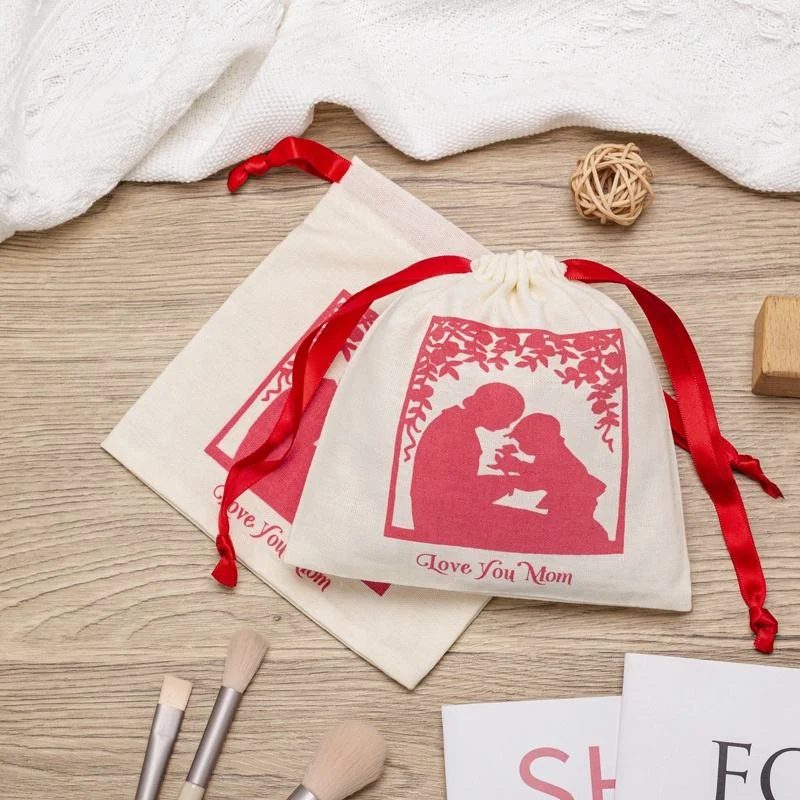 Textured Fabric Drawstring Pouch — image 4