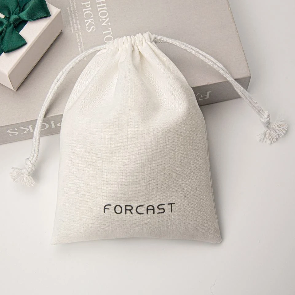 Textured Fabric Drawstring Pouch — image 2