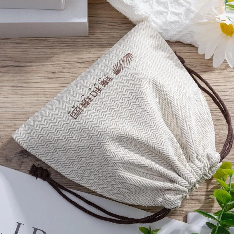 Textured Fabric Drawstring Pouch — image 4