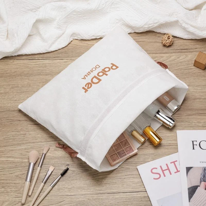 White Fabric Drawstring Pouch — image 5