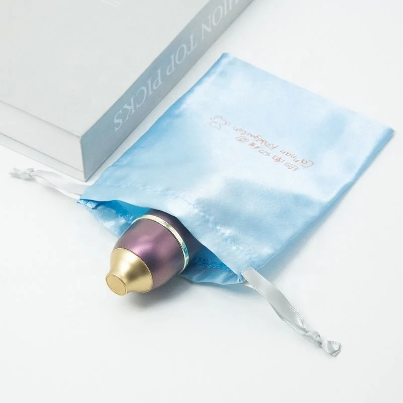 Blue Satin Drawstring Pouch — image 4