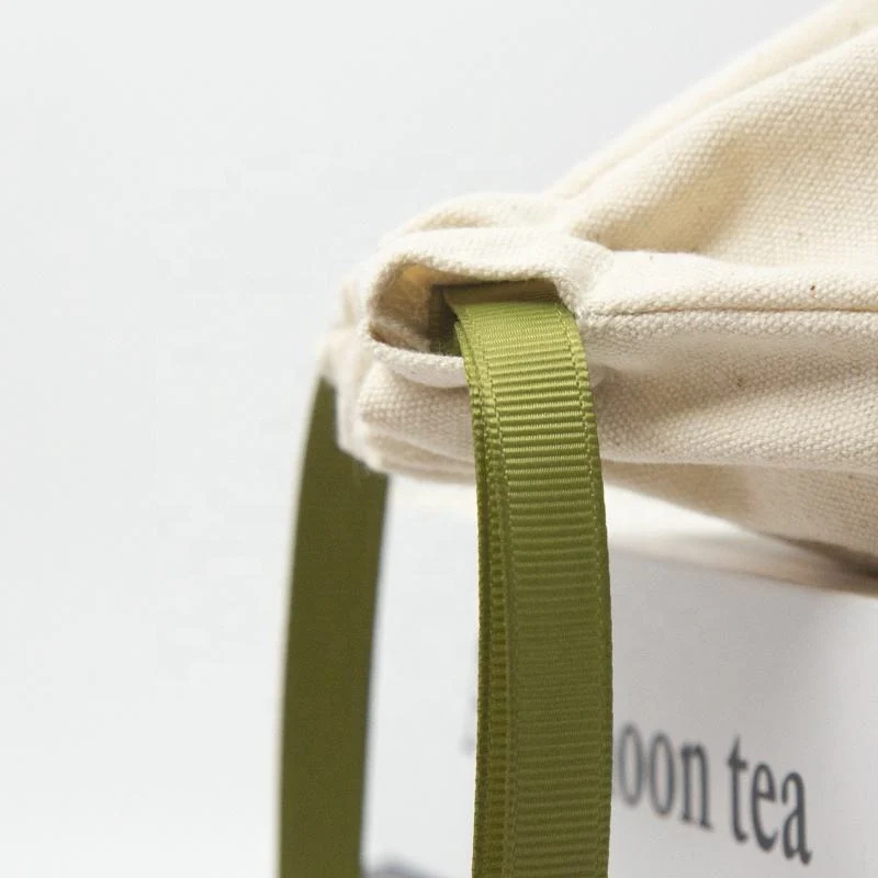 Green Cotton Drawstring Pouch — image 6