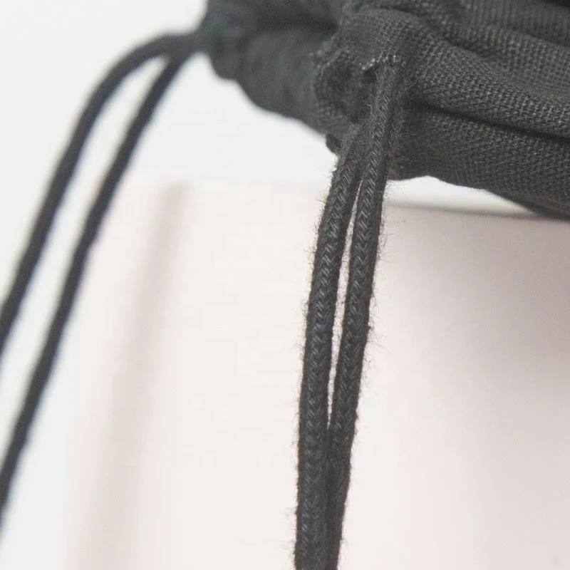Black Fabric Drawstring Pouch — image 4