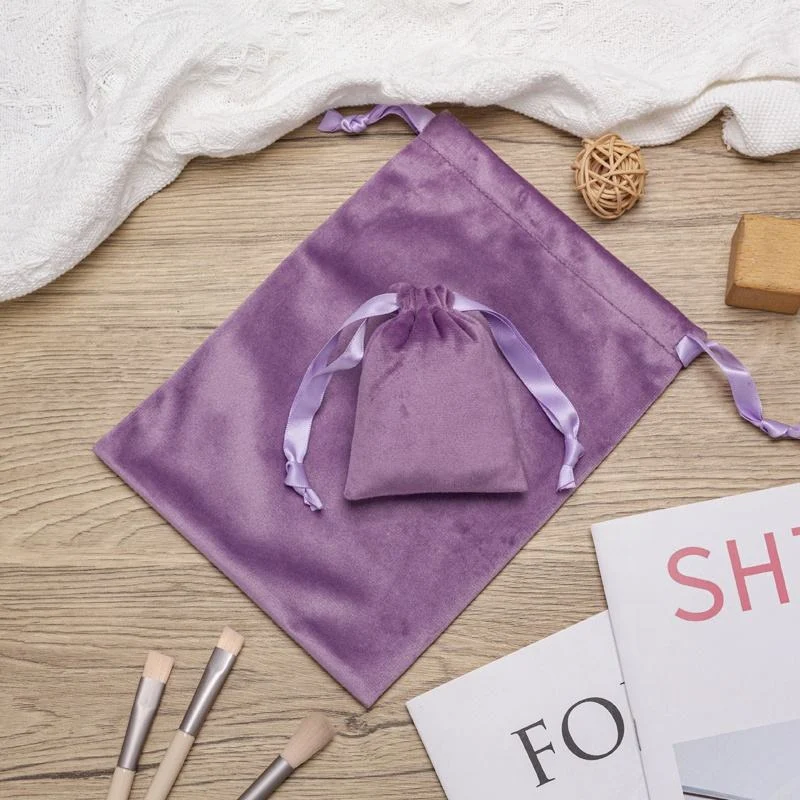 Purple Velvet Drawstring Pouch — image 5