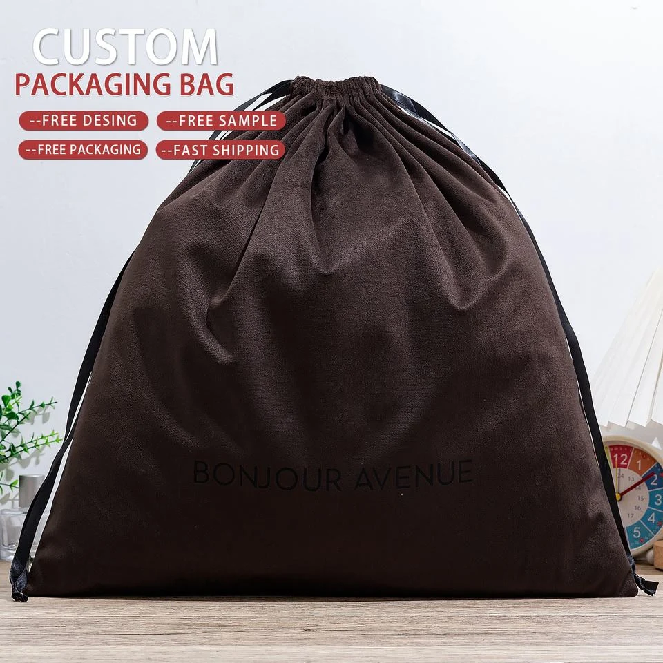 Black Velvet Drawstring Pouch — image 2
