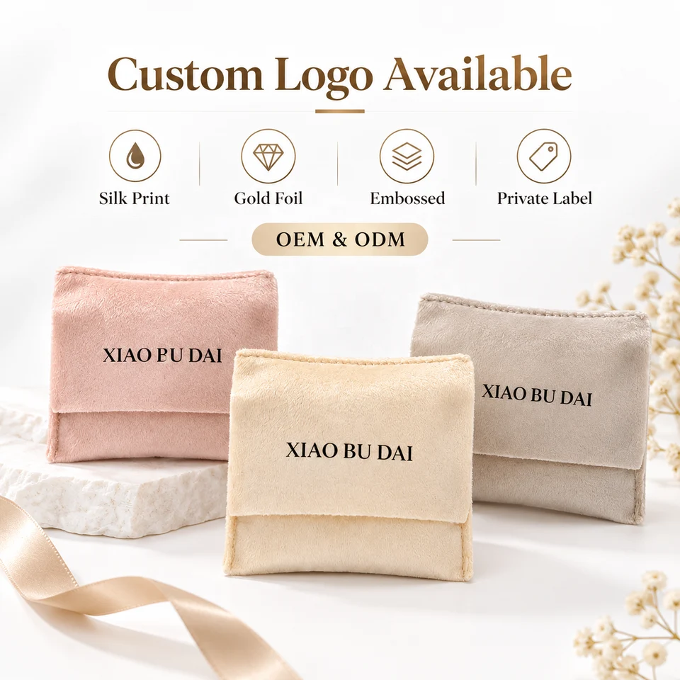 Cream Velvet Envelope Pouch — image 2