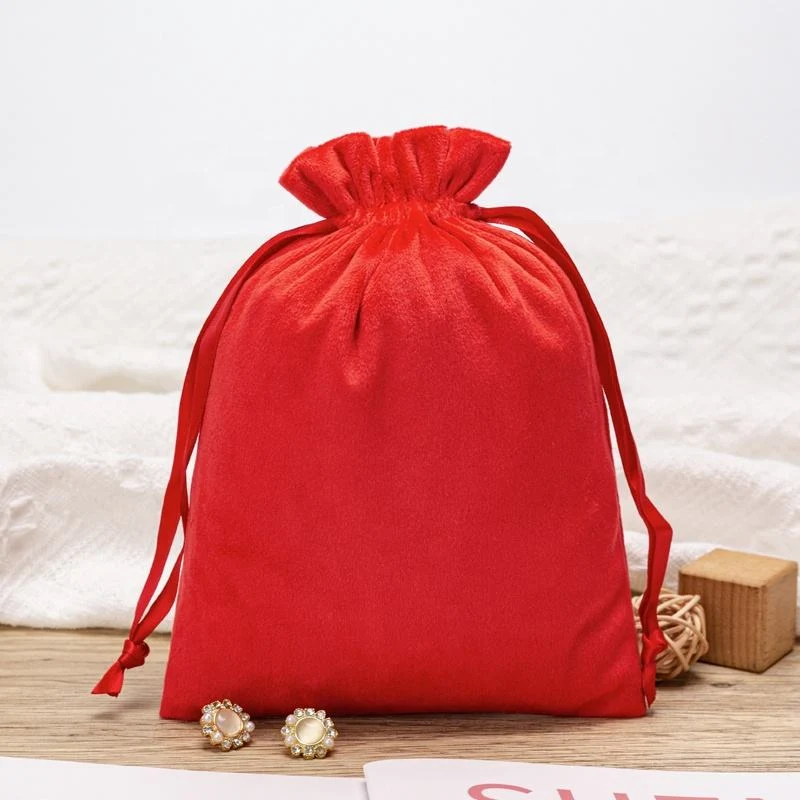 Red Velvet Drawstring Pouch — image 2