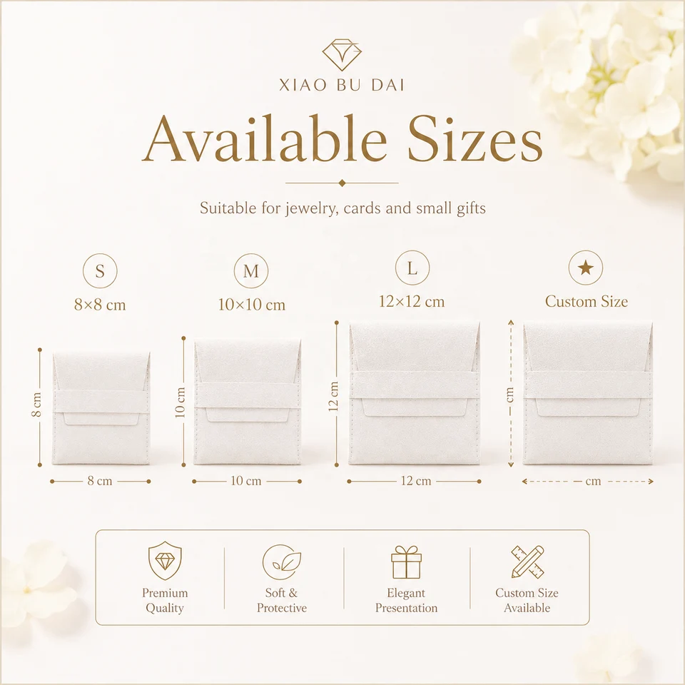 Cream Microfiber Envelope Pouch — image 2