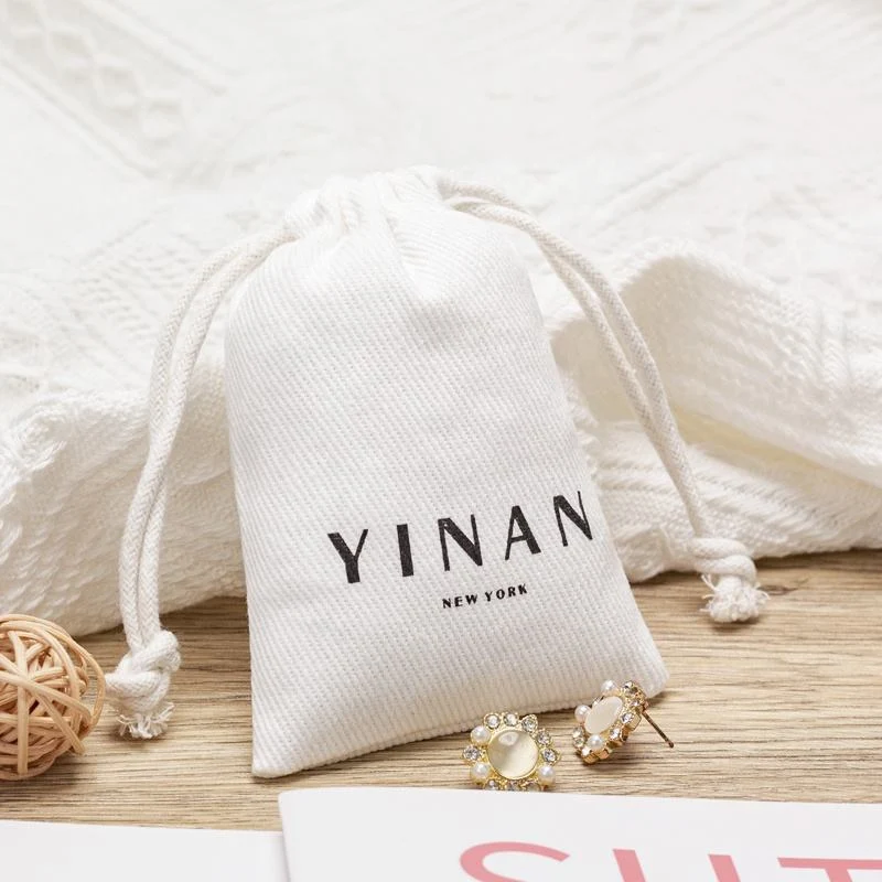Textured Fabric Drawstring Pouch — image 3