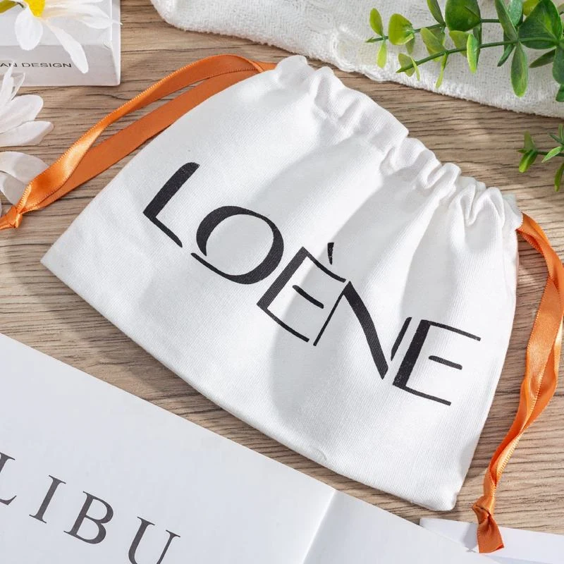 Black Cotton Drawstring Pouch — image 5