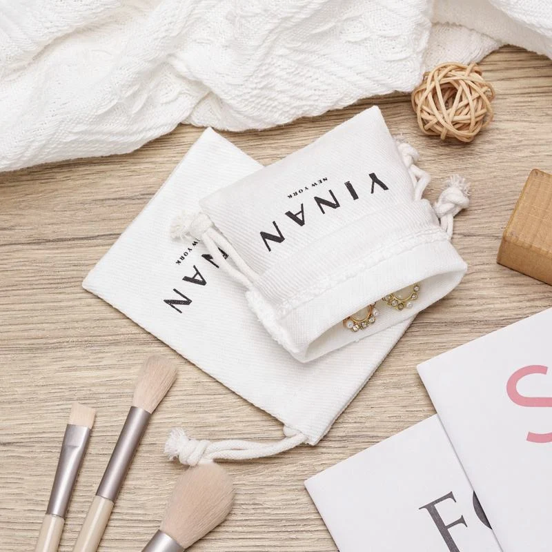 Textured Fabric Drawstring Pouch — image 5