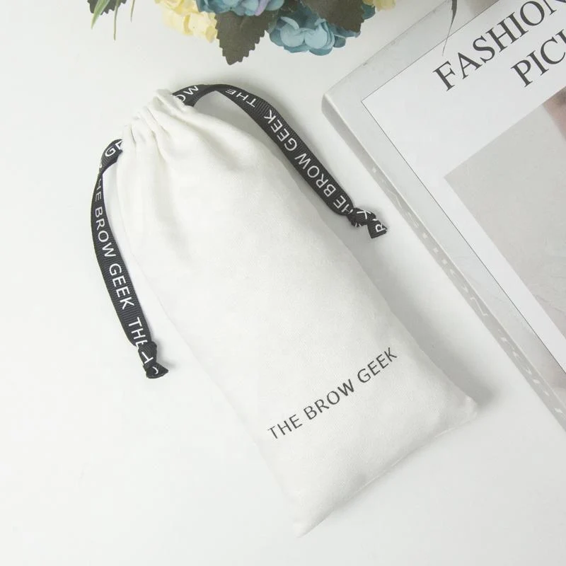 Textured Fabric Drawstring Pouch — image 3