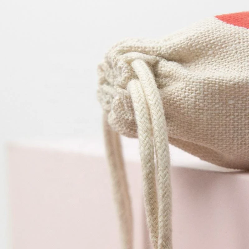 Textured Fabric Drawstring Pouch — image 5