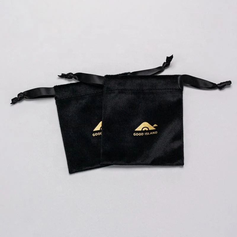 Black Velvet Drawstring Pouch — image 5