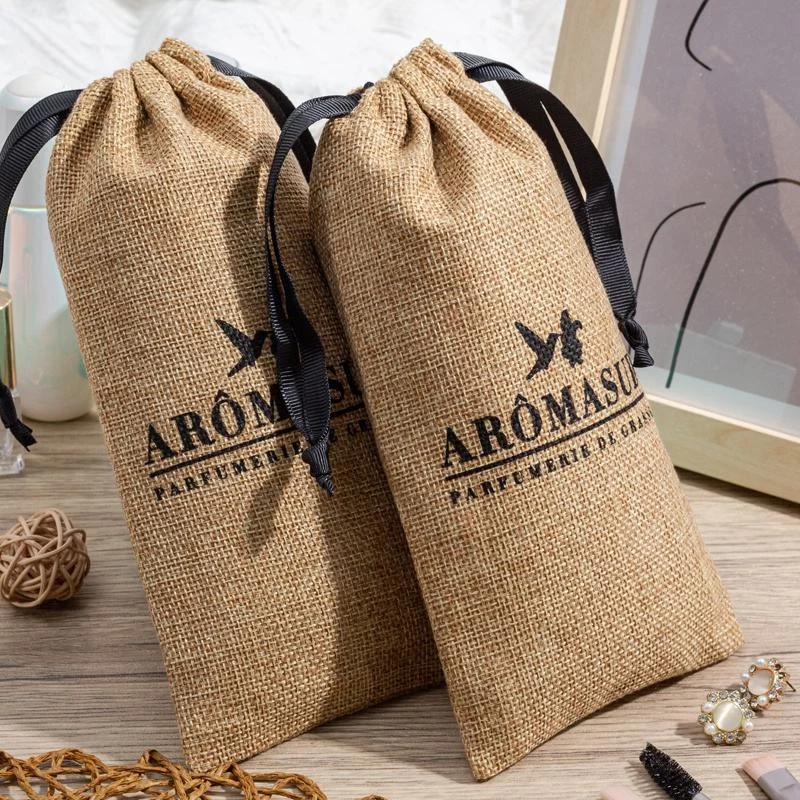 Textured Fabric Drawstring Pouch — image 2