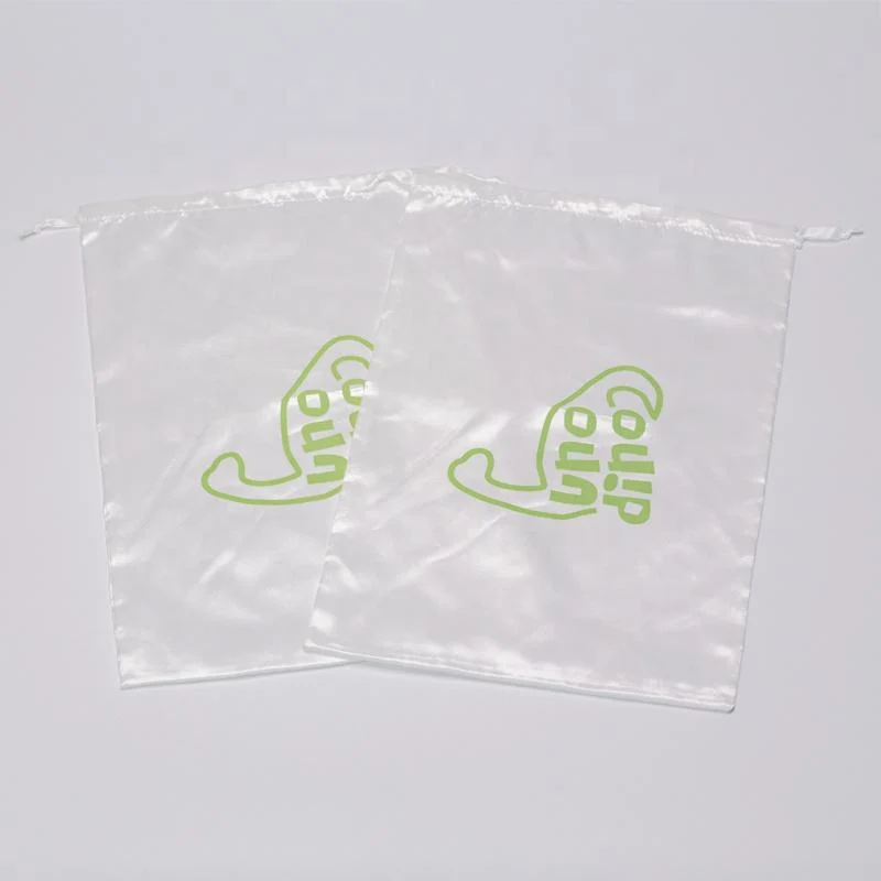 White Satin Drawstring Pouch — image 2