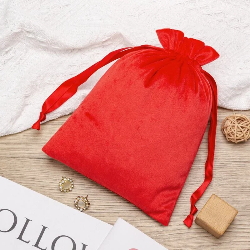 Red Velvet Drawstring Pouch — image 4