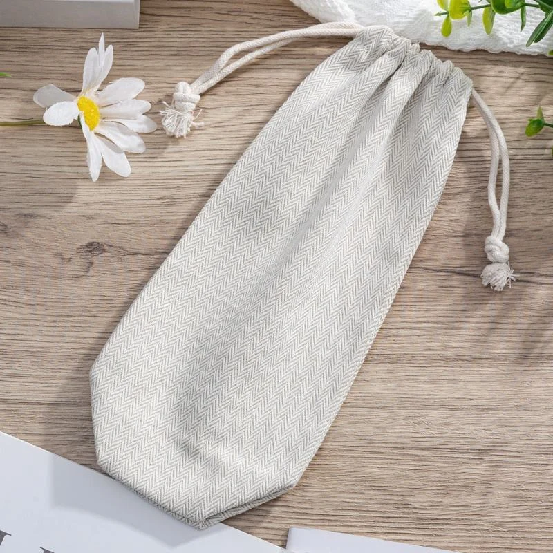 Textured Fabric Drawstring Pouch — image 6