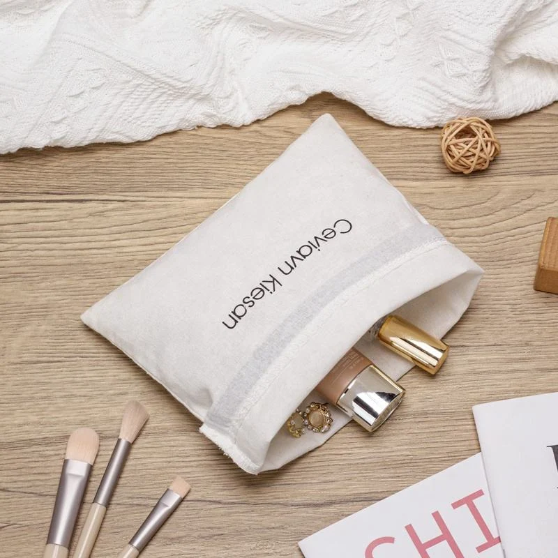 White Cotton Drawstring Pouch — image 5