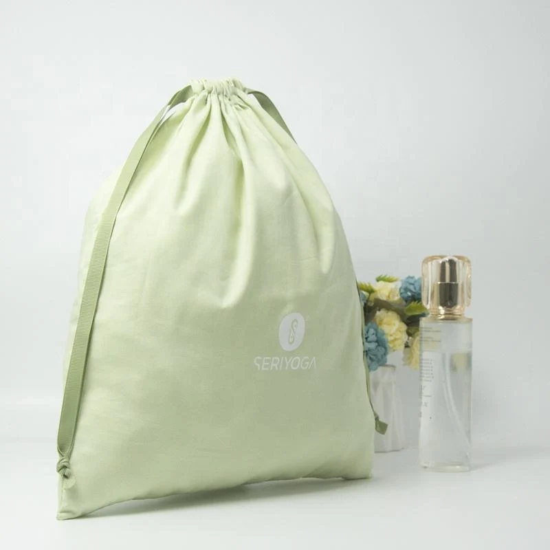 Green Cotton Drawstring Pouch — image 2