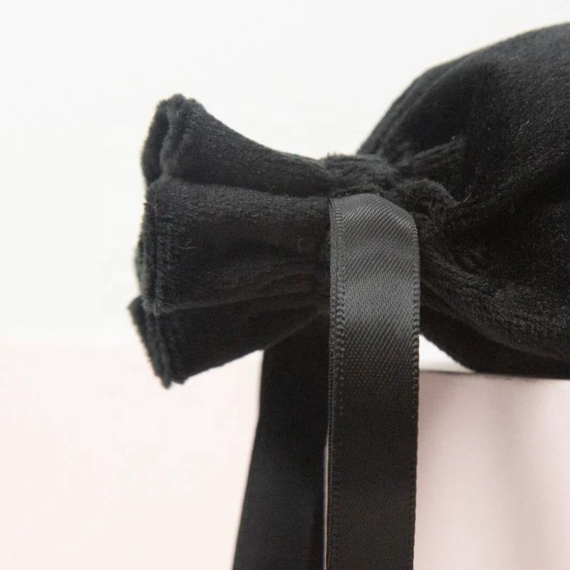 Black Velvet Drawstring Pouch — image 5