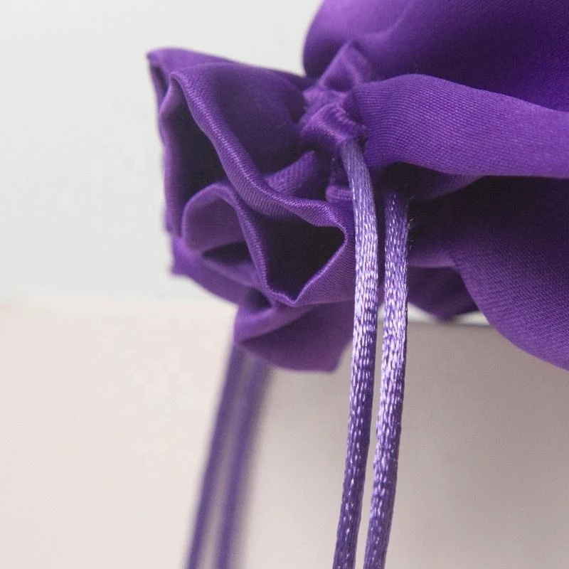 Purple Satin Drawstring Pouch — image 5