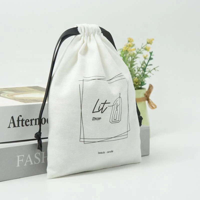 Textured Fabric Drawstring Pouch — image 2