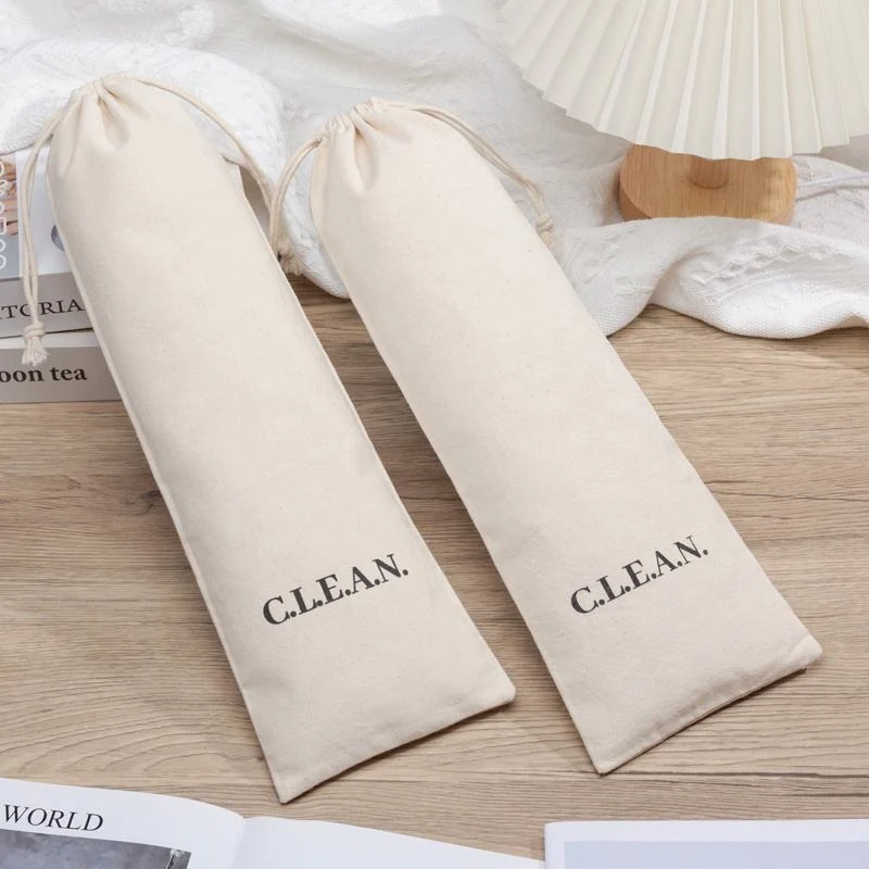 Textured Fabric Drawstring Pouch — image 2