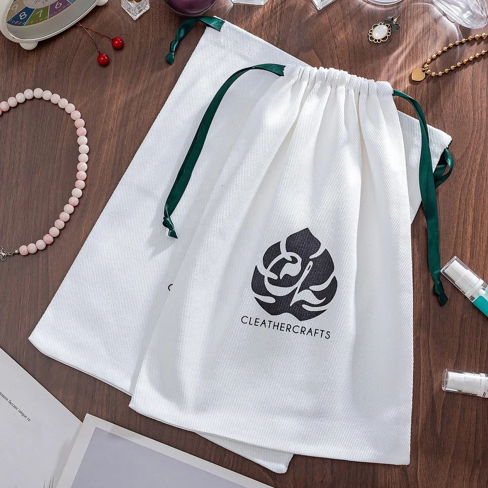 Lavender Cotton Drawstring Pouch — image 3