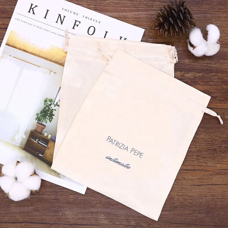 Cream Satin Drawstring Pouch — image 3