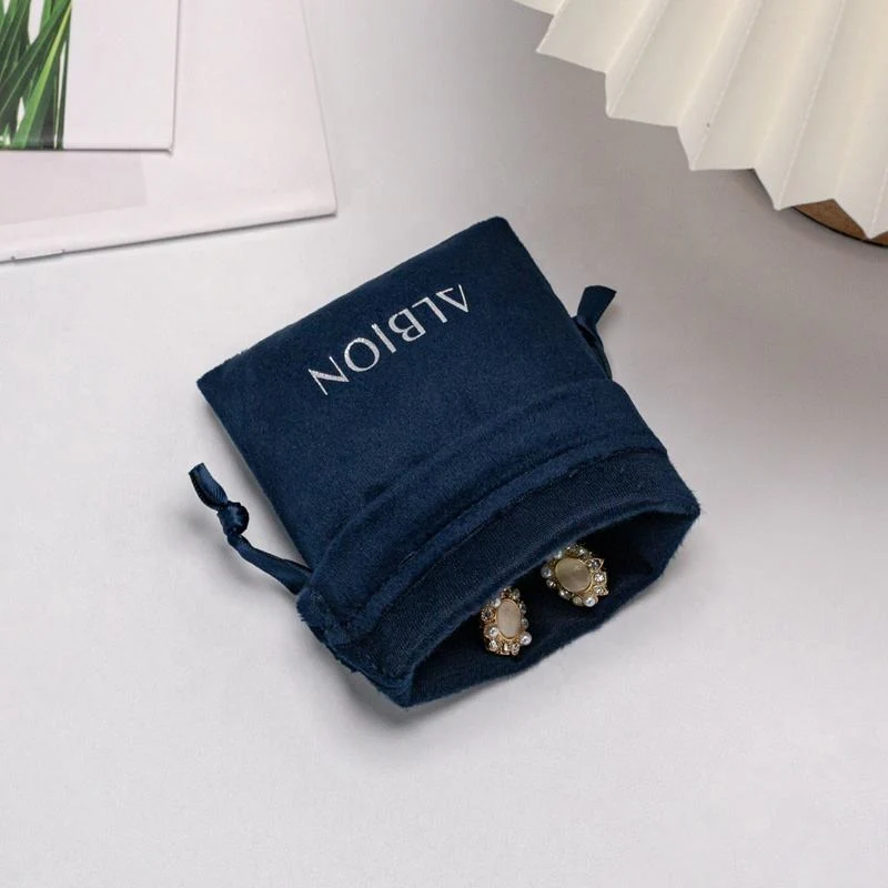 Blue Velvet Drawstring Pouch — image 5
