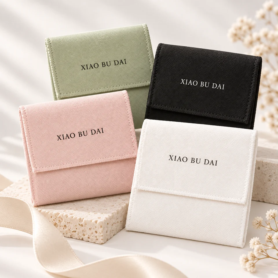 Cream Fabric Envelope Pouch — image 4