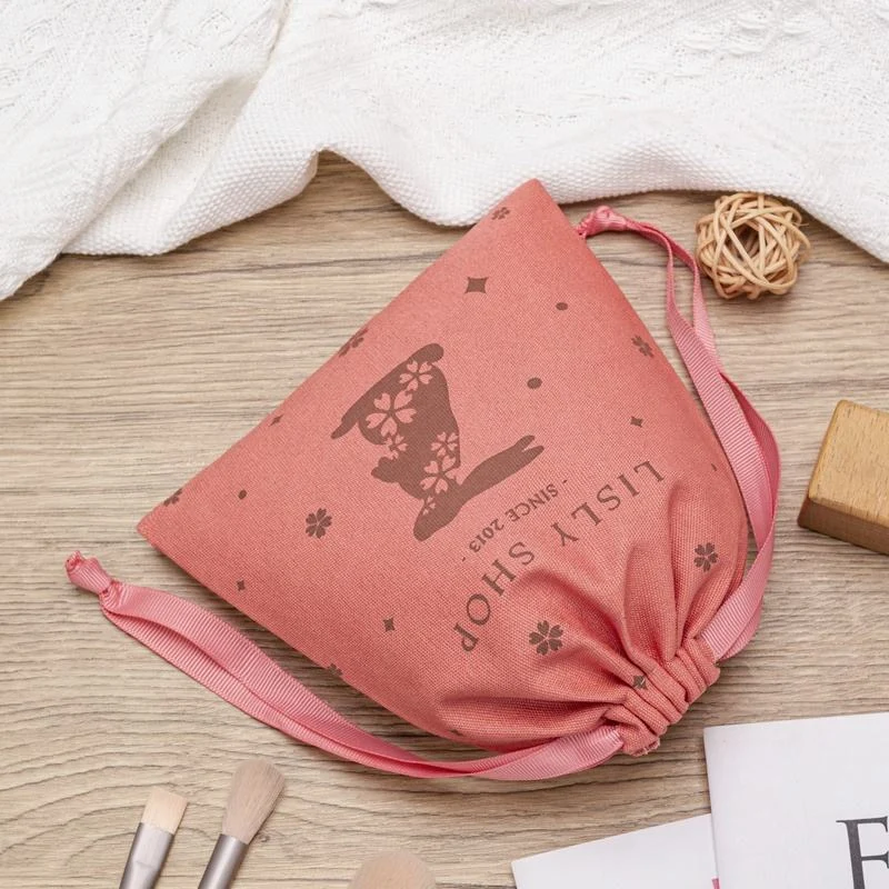 Textured Fabric Drawstring Pouch — image 4
