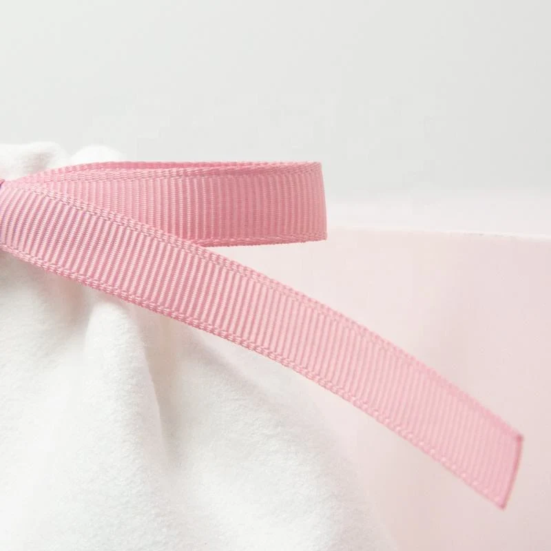 White Velvet Drawstring Pouch — image 6