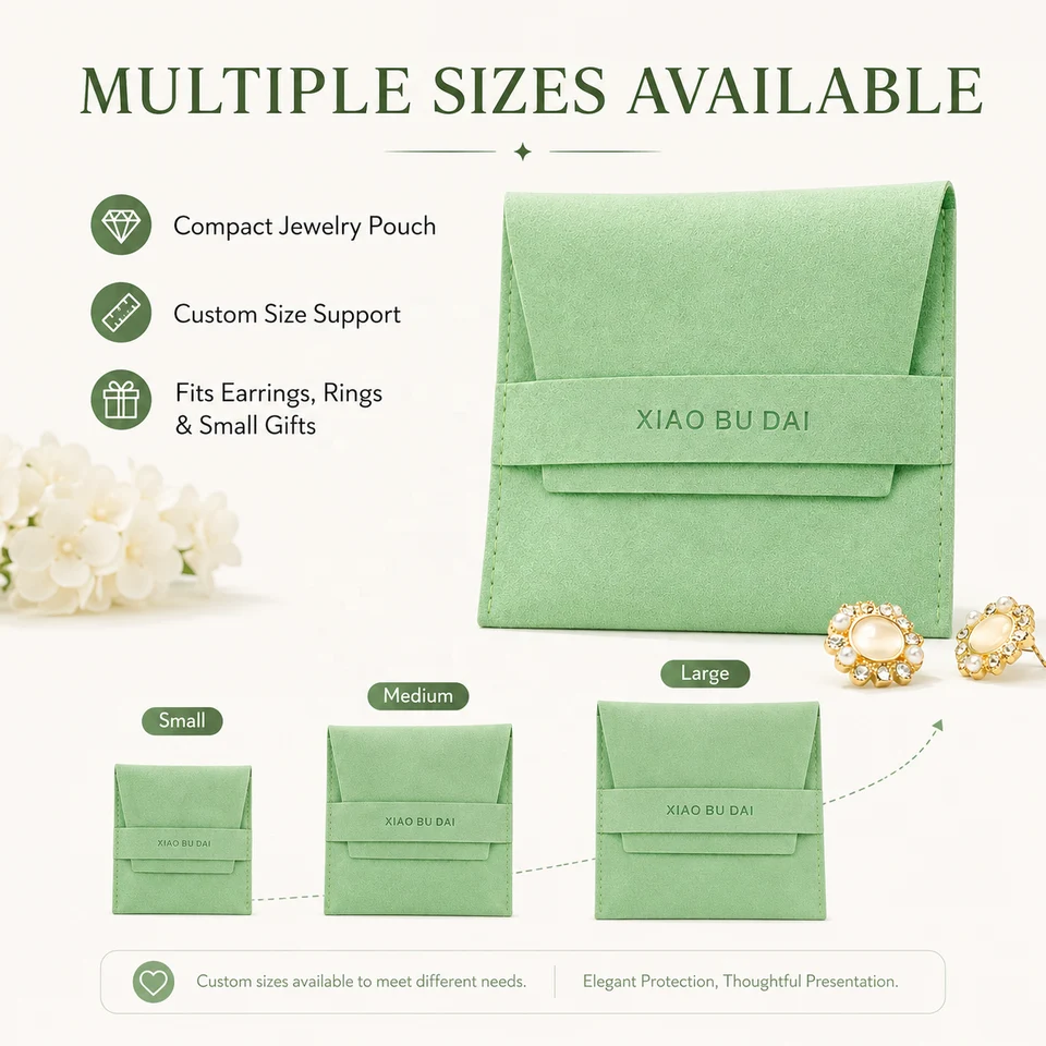 Green Microfiber Envelope Pouch — image 3