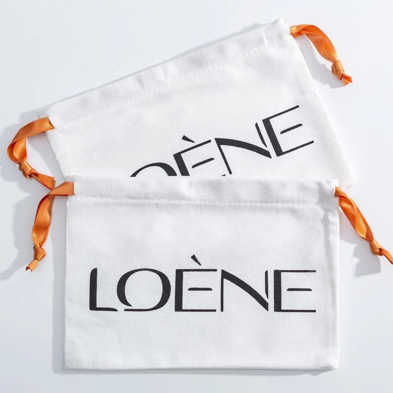 Black Cotton Drawstring Pouch — image 6