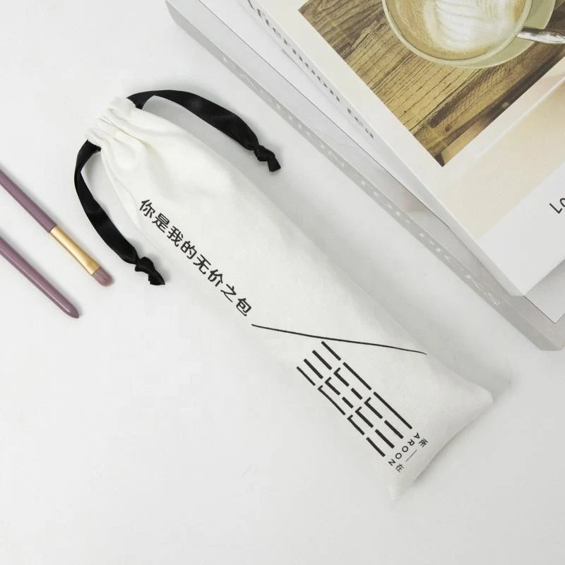 Textured Fabric Drawstring Pouch — image 3
