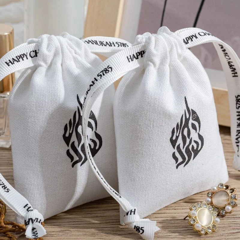 Textured Fabric Drawstring Pouch — image 2