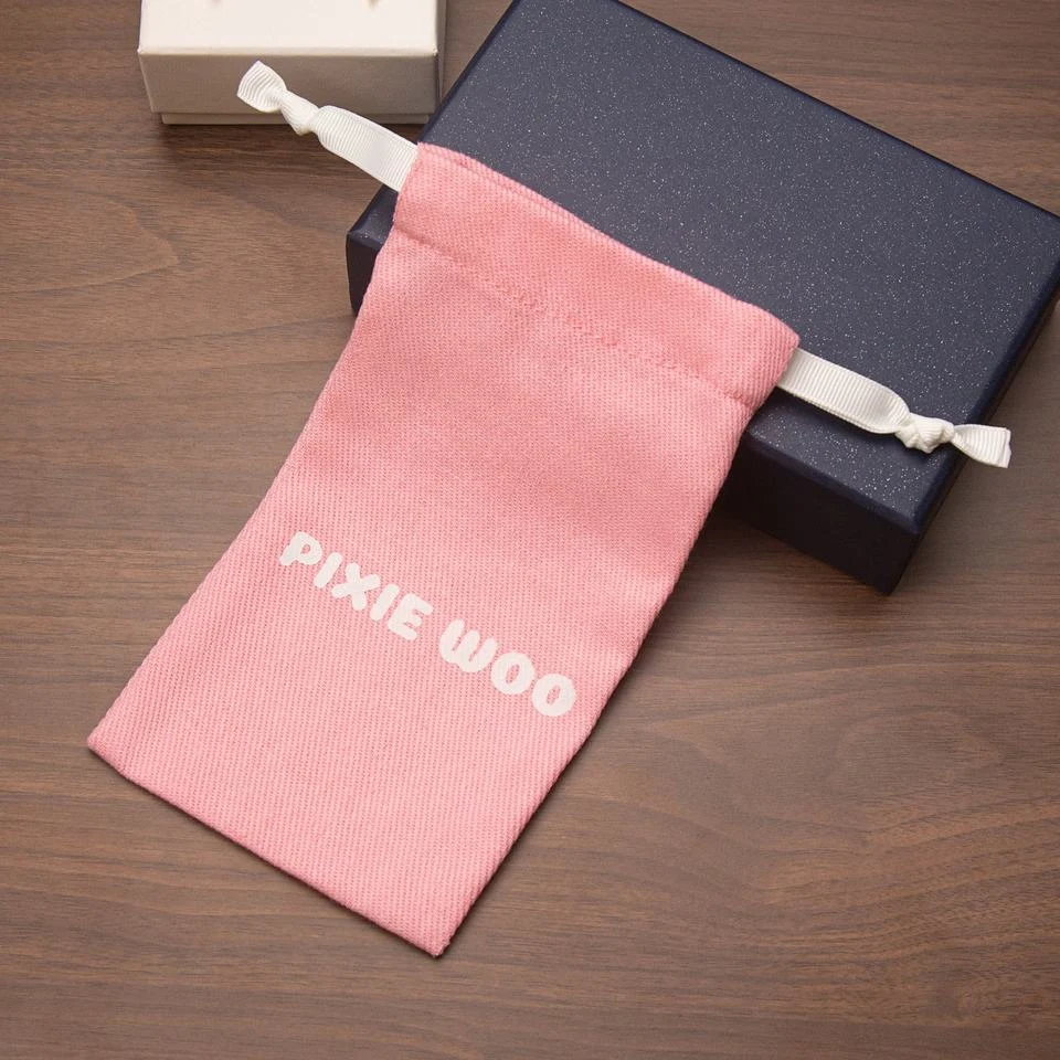 Pink Cotton Drawstring Pouch — image 6