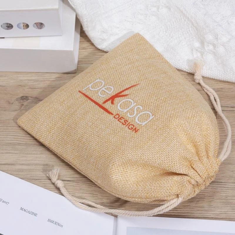 Textured Fabric Drawstring Pouch — image 4