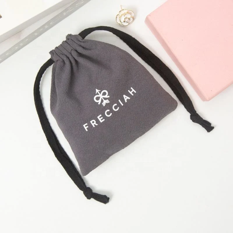 Textured Fabric Drawstring Pouch — image 3